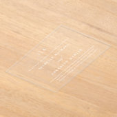 クラシックホワイトモノグラム書結婚道 アクリル招待状 (レイダウン)