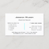 クラシックホワイトロシンプルゴテンプレートモダンスタジオ 名刺 (裏面)