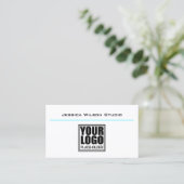 クラシックホワイトロシンプルゴテンプレートモダンスタジオ 名刺 (スタンド正面)