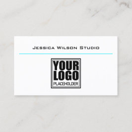 クラシックホワイトロシンプルゴテンプレートモダンスタジオ 名刺