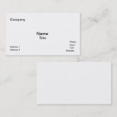 クラシックホワイト名刺テンプレート 名刺 (正面/裏面)