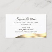 クラシックホワイト波状金ゴールドデコアのインスピレーションと新しい 名刺 (裏面)