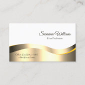 クラシックホワイト波状金ゴールドデコアのインスピレーションと新しい 名刺 (正面)