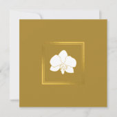 クラシックホワイト金ゴールドフラワーエレガントゴールデンバックグラウンド サンキューカード (正面)