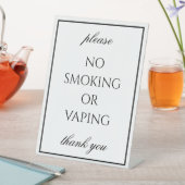 クラシックホワシンプルイトなし喫煙卓上標識 台座サイン (インサイチュ)