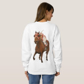 クラシックホースレースシービスケットビート軍提督 スウェットシャツ (裏面フル)