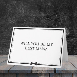 クラシックボウタイブラック&ホワイト花婿介添人提案 カード