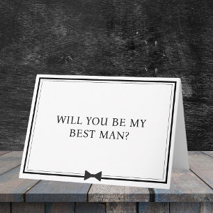 クラシックボウタイブラック&ホワイト花婿介添人提案 カード