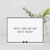 クラシックボウタイブラック&ホワイト花婿介添人提案 カード (スタンド正面)