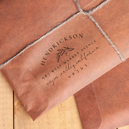 クラシックボタニカルブランチ名&差出人住所 セルフインキングスタンプ