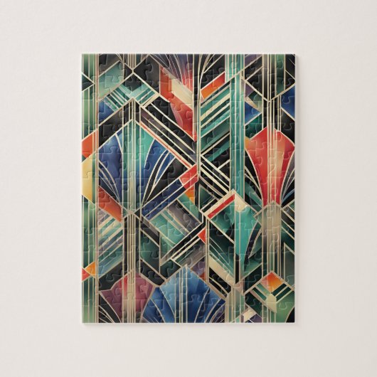 クラシックボホジャジージオメトリックエレガントデザイン ジグソーパズル (縦)