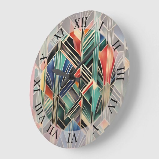 クラシックボホジャジージオメトリックエレガントデザイン ラージ壁時計 (傾斜)