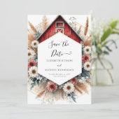 クラシックボホ納屋周囲の庭結婚ズ セーブザデート (スタンド正面)