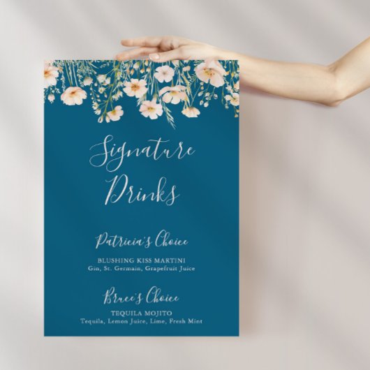 クラシックボホ赤面ワイルドフラワーシグネチャードリンク ポスター