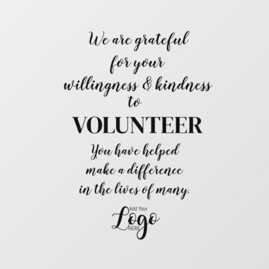 クラシックボランティア感謝ウィーク感謝していサイン ウィンドウサイン (シート)