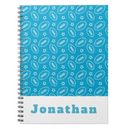 クラシックボーイズブルーサッカースターボールパターン名 ノートブック