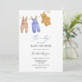 クラシックボーイベビーシャワー招待状 招待状 (スタンド正面)