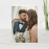 クラシックボーダーアイボリーゴールドの永遠の結婚式 招待状 (裏面)