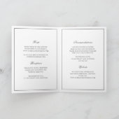 クラシックボーダー ブラック＆ホワイトの永遠の結婚式 招待状 (内部)