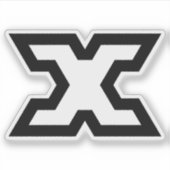 クラシックボールドレターXモノグラム シール (正面)