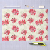 クラシックポインセチアのクリスマスフラワー 薄葉紙 (クラフト)
