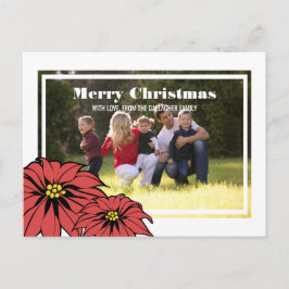 クラシックポインセチア休日の写真 シーズンポストカード