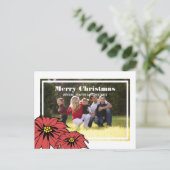 クラシックポインセチア休日の写真 シーズンポストカード (スタンド正面)