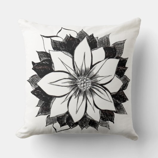 クラシックポインセチア枕 クッション (正面)