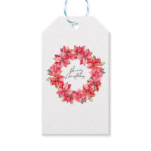 クラシックポインセチア果実とクリスマスリース