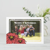 クラシックポインセティアホリディフォトフラットカード シーズンカード (スタンド正面)