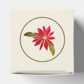 クラシックポインセテシンプルィアキュートモダンクリスマス フェイバーボックス (上部)