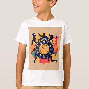 クラシックポケットウォッチデザイン Tシャツ
