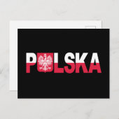 クラシックポルスカポーランド国旗のイーグル国立 ポストカード (正面/裏面)