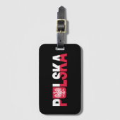 クラシックポルスカポーランド国旗のイーグル国立 ラゲッジタグ (正面縦)