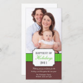 クラシックポートレートグストライプリーの写真 シーズンカード (正面/裏面)