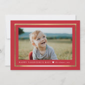 クラシックポートレート写真バレンタインデー ノートカード (正面)