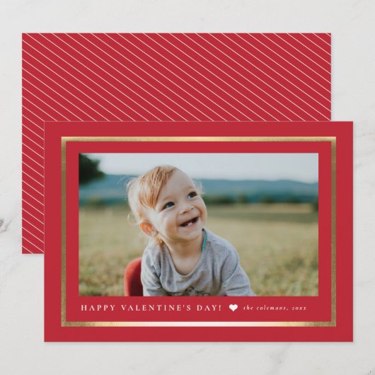 クラシックポートレート写真バレンタインデー ノートカード (正面/裏面)