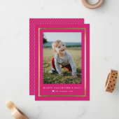 クラシックポートレートPhoto Valentine's Day Note ノートカード (正面/裏面インサイチュ)