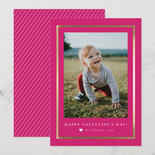 クラシックポートレートPhoto Valentine's Day Note ノートカード (正面/裏面)