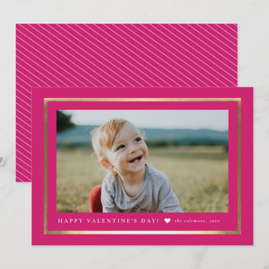 クラシックポートレートPhoto Valentine's Day Note ノートカード (正面/裏面)