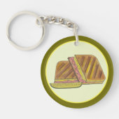 クラシックマイアミキューバサンドイッチハムポークスイスチーズ キーホルダー (正面)