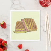 クラシックマイアミキューバサンドイッチハムポークスイスチーズ スタンダードランチョンナプキン (インサイチュ)