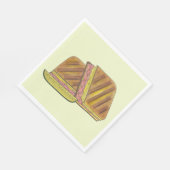 クラシックマイアミキューバサンドイッチハムポークスイスチーズ スタンダードランチョンナプキン (角)