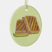 クラシックマイアミキューバサンドイッチハムポークスイスチーズ セラミックオーナメント (右)