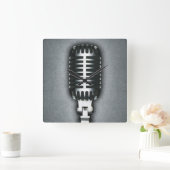 クラシックマイク スクエア壁時計 (ホーム)