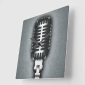 クラシックマイク スクエア壁時計 (傾斜)