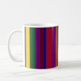 クラシックマグのカラフルなライン コーヒーマグカップ