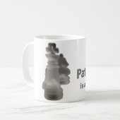 クラシックマグカップ表現「忍耐は美徳」 コーヒーマグカップ (正面左)