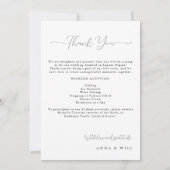 クラシックマグノリアエレガントな結婚式の旅程 招待状 (裏面)