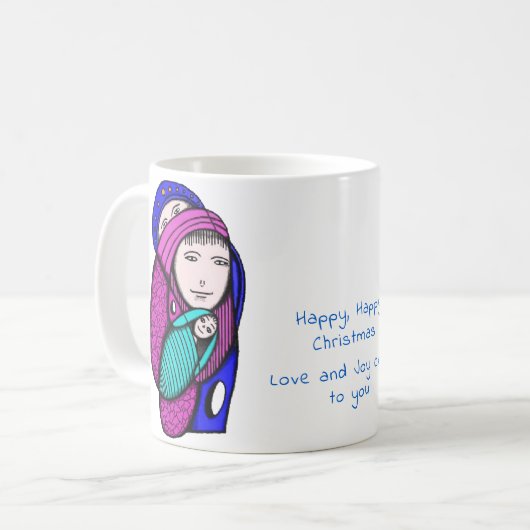 クラシックマグメリークリスマス コーヒーマグカップ (正面左)